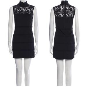 ALICE + OLIVIA lace yoke bodycon mini dress